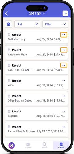 Access & organize docs in our mobile app