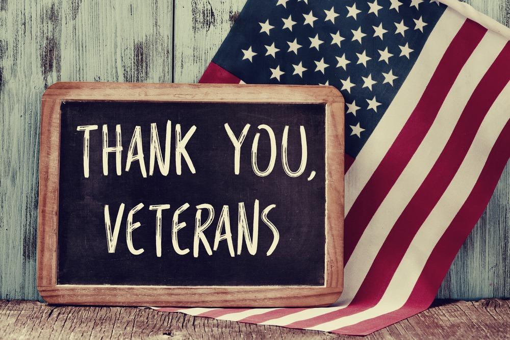 Thank You Veterans sign