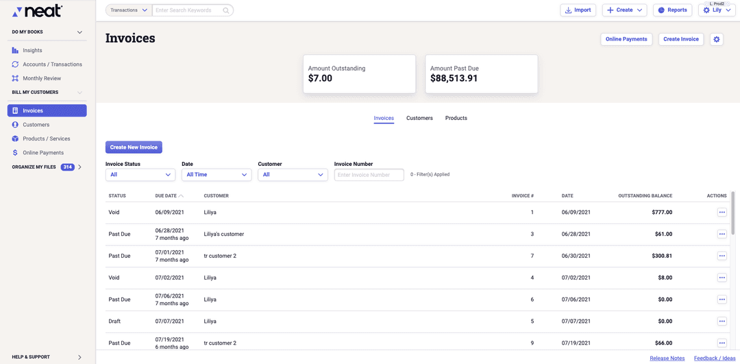 Neat Invoice