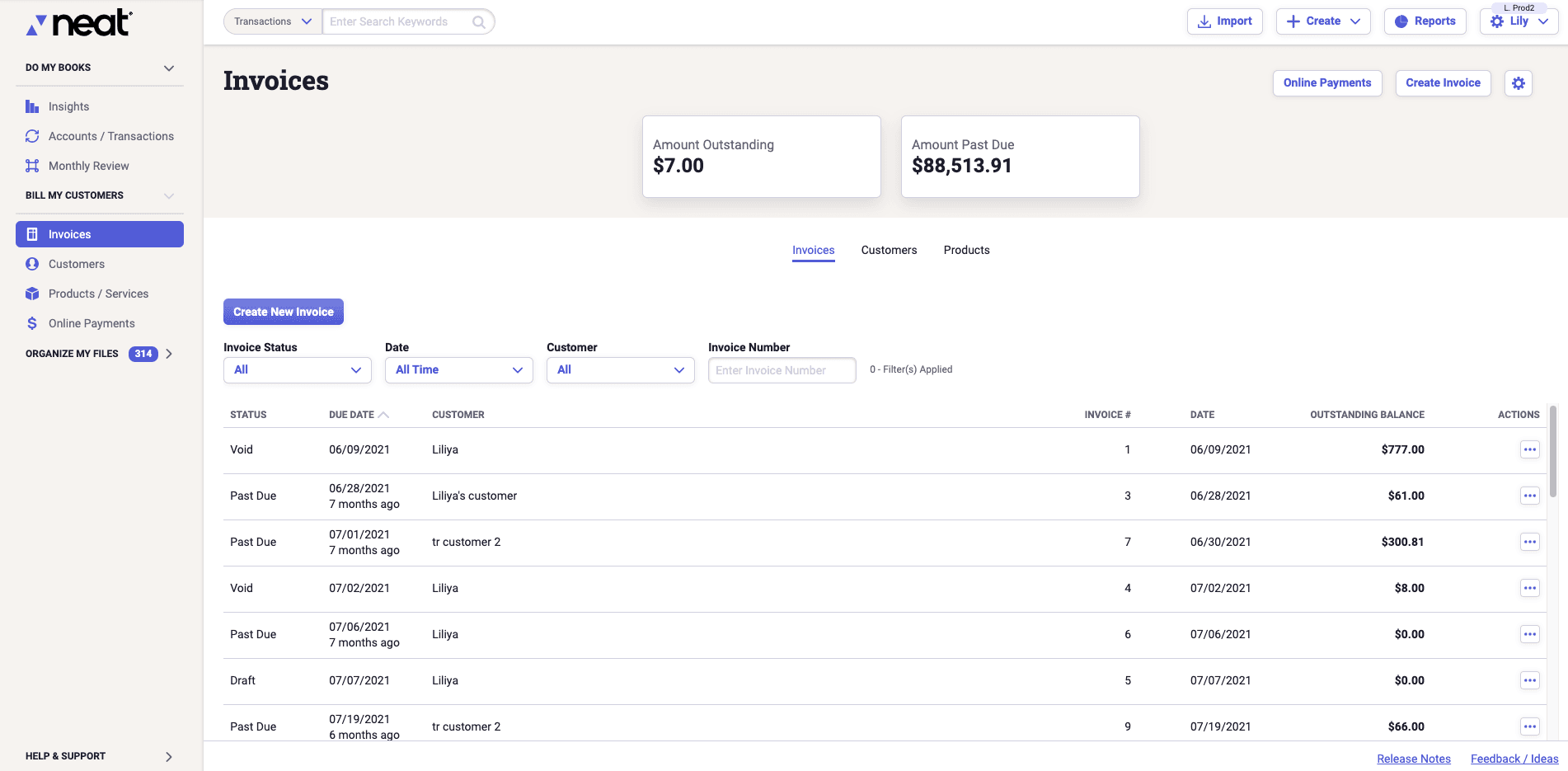 Neat Invoice